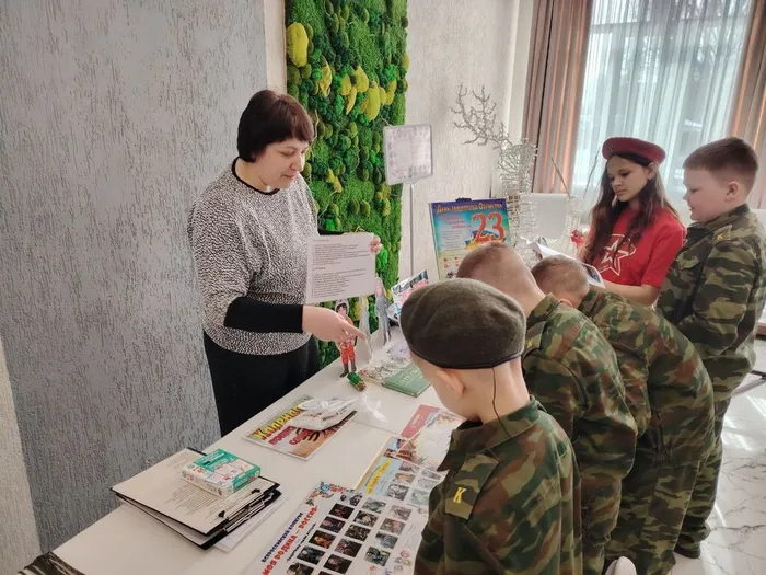 Работа интерактивной площадки на празднике, посвящённом Дню защитника Отечества