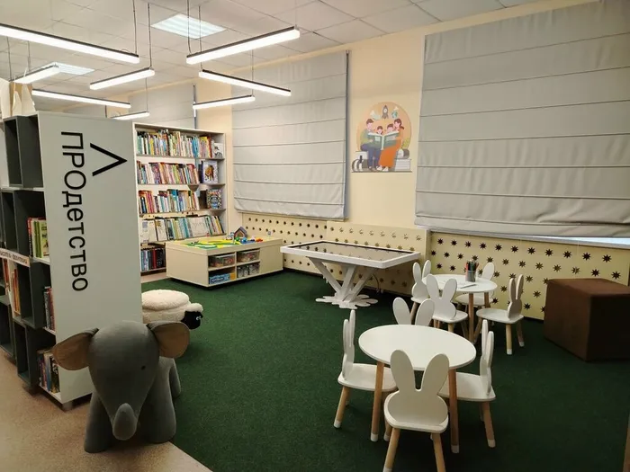 Детская зона в библиотеке Традиции семейного чтения в селе Пискалы