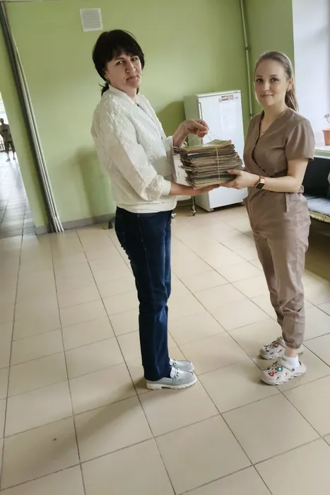 Передача книг в больницу