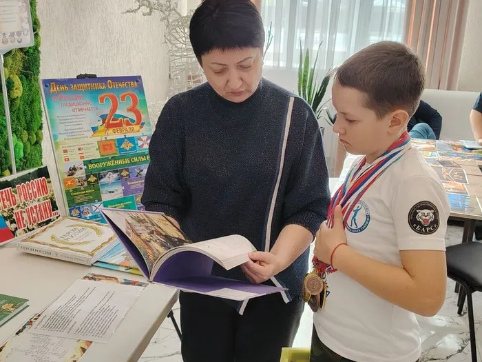 Работа интерактивной площадки на празднике, посвящённом Дню защитника Отечества